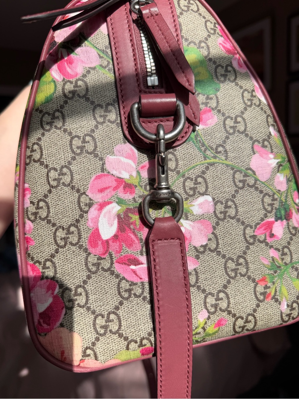 Gucci GG Supreme Blooms Boston Bag - Picture 7 of 11